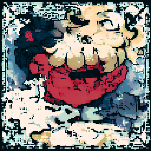 Demon slayer, fierce expression, glowing eyes, sharp blade, intense shadows, dramatic lighting, character portrait, close up, anime style, pixel art