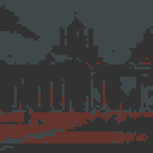 top down, post-apocalyptic, ancient Roman farmland, rpg tileset, moody lighting, crumbling ruins, overgrown vegetation, decaying crops, broken aqueducts, weathered statues, moss-covered stones, eerie atmosphere, abandoned farmhouses, mystical artifacts, mystical runes, mythical creatures, dramatic shadows, epic landscapes, desolate fields