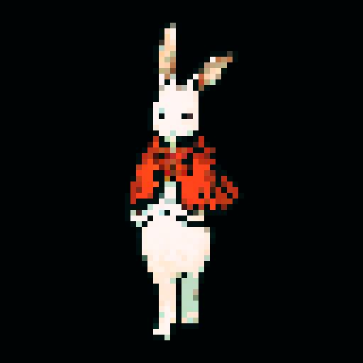 Bipedal rabbit in a fantasy game with an art-style like wizardry