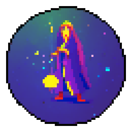 Wizard, flowing robe, vibrant colors, stars and moons, magical staff, swirling patterns
