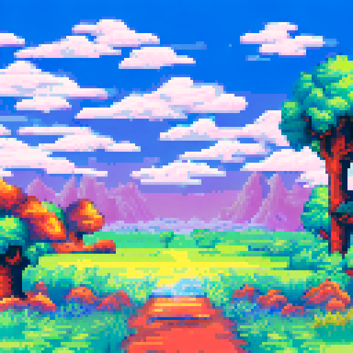 day, pastoral landscape, undergrowth, a few trees on edge