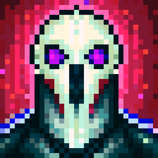 death robot, gambling, red , white , black