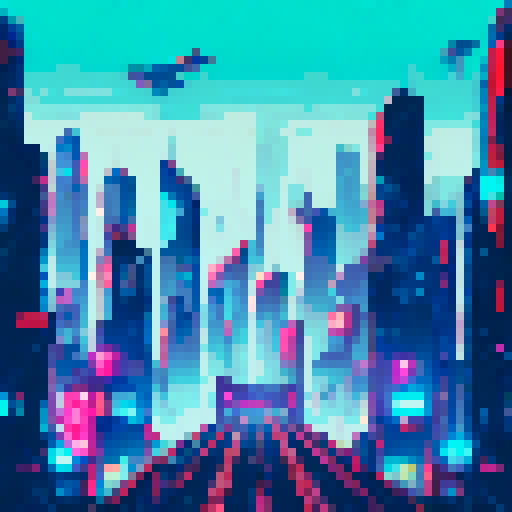 cyberpunk city view, neon-lit skyscrapers, bustling streets below, futuristic hover cars, towering holographic billboards, glitchy digital advertisements, smog-filled atmosphere, rain-soaked pavement, flickering streetlights, steam rising from sewer grates, reflective glass facades, glowing cybernetic implants, dark and gritty alleyways, towering megacorporation headquarters,