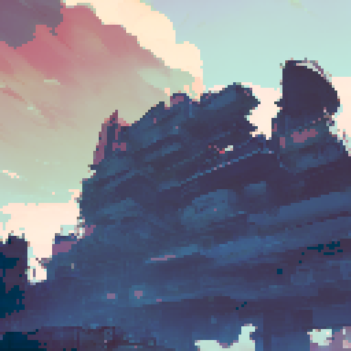 Rust-covered Волга газ 3102 speeds past towering ruins and twisted metal in a post-apocalyptic wasteland, all depicted in a vibrant, anime style.