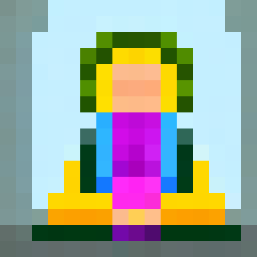 old lady, sitting, sleeping, book in hand, long silver braid, profile, whole body, game avatar, 16x16, pixel art, close up, portrait