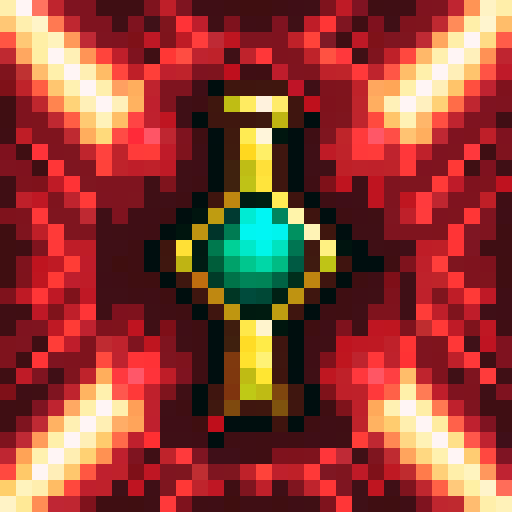 simple, red ruby gem, game icon, 32x32 pixel art, sRGB, skill art, close up, portrait