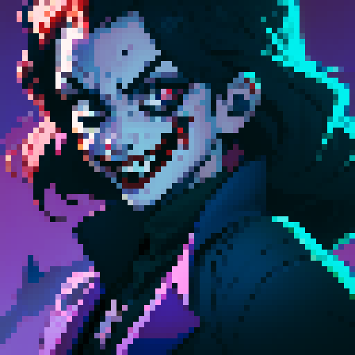 Scary joker smiling and staring