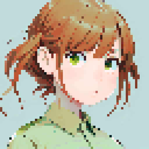 combat green uniform, army, cute girl, brown hair, brown eyes