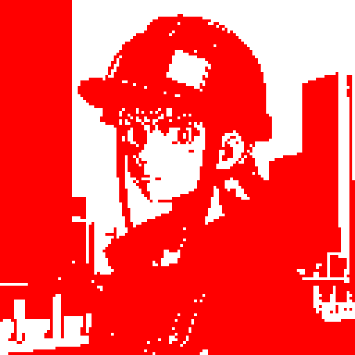 Cyberpunk construction worker with headgear, anime style