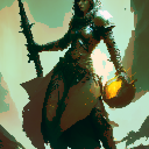 Male Druid, Strong build, Nature themed armor, Imposing stance, Intense glare, Fantasy Medieval RPG