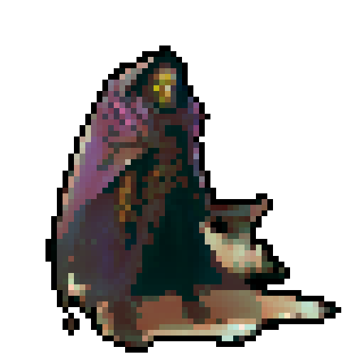 cloaked bandit wielding a knife, fantasy rpg enemy