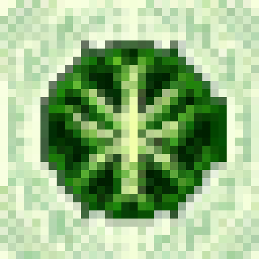Vines spell for druid class, featuring twisting tendrils, vibrant green leaves, and intricate roots, rendered in a minimalist pixel art style.