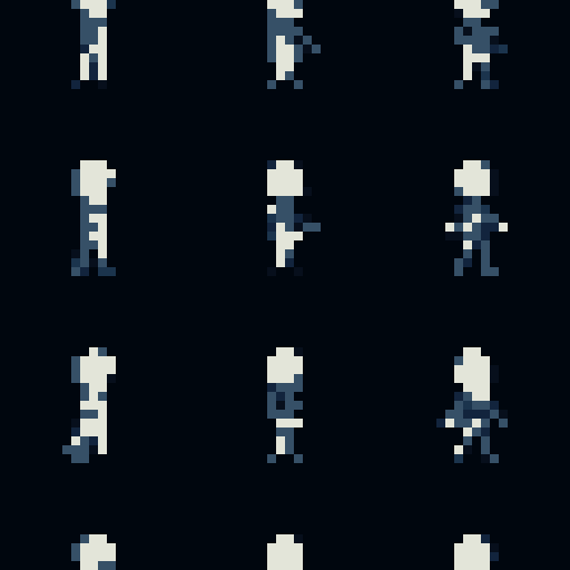 dark medieval knight with glowing eyes, flowing dark cape, pixel art, sRGB, sprite sheet, character sprite sheet
