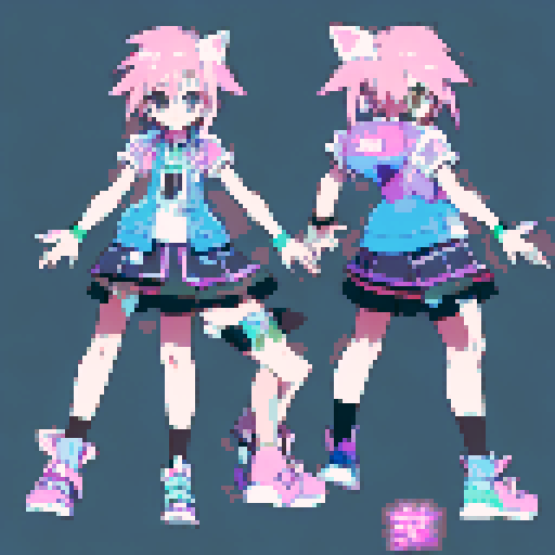 Neptune Hyperdimension Neptunia, pink-haired girl with short length hair, wearing a white jersey parker shirt, anime style