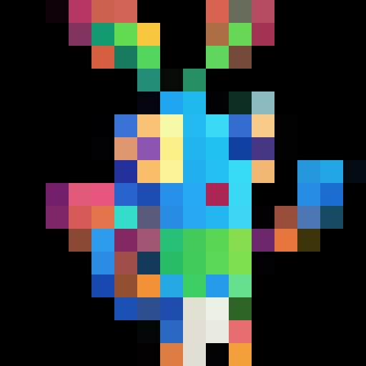 The portrait of a character waving the hand, solid background