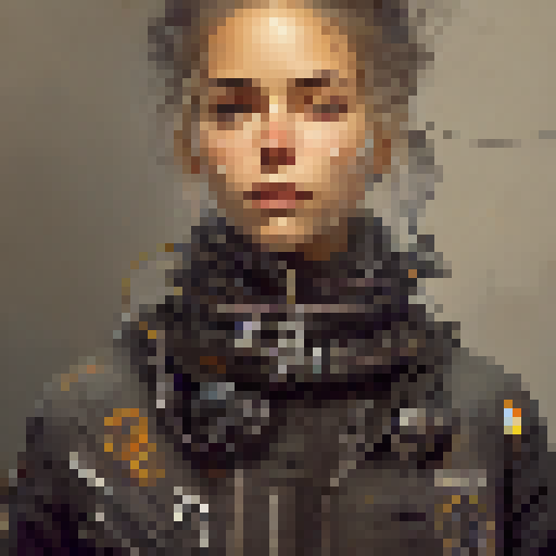 Portrait, street art, couleur