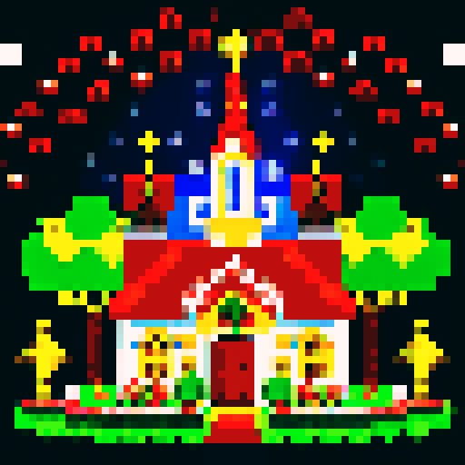 Christmas celebration in the Philippines - church at dawn