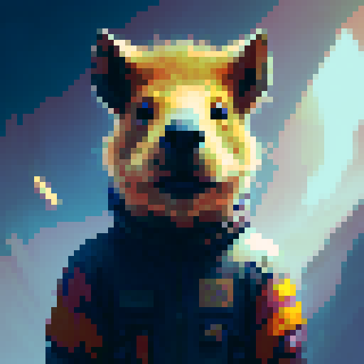 An athletic capybara with full body, Pixar art style