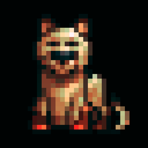 generate various cute pixel snowdogs