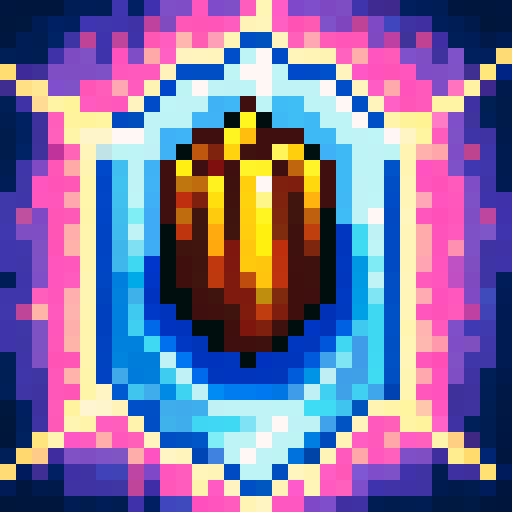 thor's hammer, fiery flames, smashing skill icon, game icon style, 32x32 pixel art, vibrant sRGB colors, detailed skill art, close-up portrait