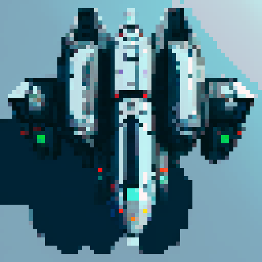 Futuristic space ship modeled after the sentinels from the matrix  from a top down view