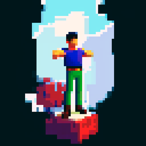 Hispanic man, heroic pose, confident expression, full body, sRGB, solid color background