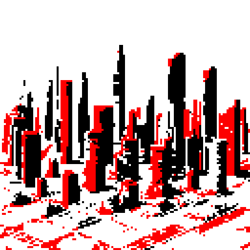 dithered city isometric
