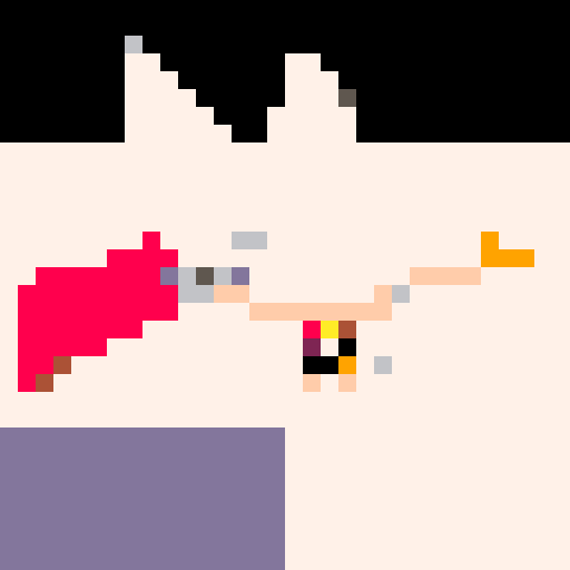 a white bird with a black head and red beak in flight, with dark outline