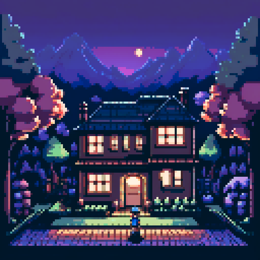 Dark and dusky night in a Pokemon world, Kanto region 