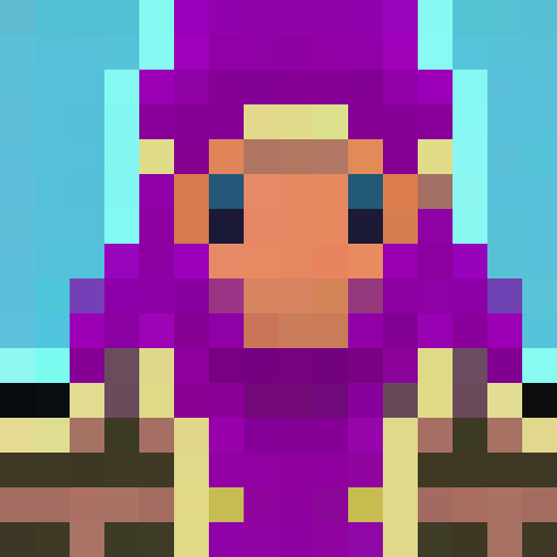 a purple powder magical powder in the style of minecraft
