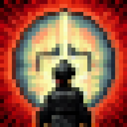 Hitler, standing tall in a black coat and red armband, gazes out at a sea of swastikas as lightning strikes behind him, illuminating his menacing expression and the bleak, desolate landscape.