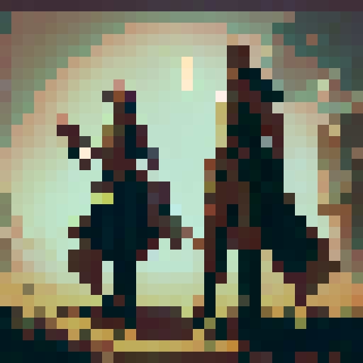 The 1930 Style Sorcerer  and farmer using radio cast magic with scythe and torch