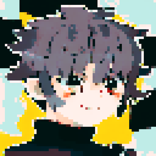 middle-aged man, oval face, elongated chin, fair and weathered complexion, tousled short dark brown hair with gray at temples, thoughtful hazel eyes, deep-set eyebrows, straight nose, average-sized lips, 5'10" tall, medium build, character portrait, close up, anime style, pixel art