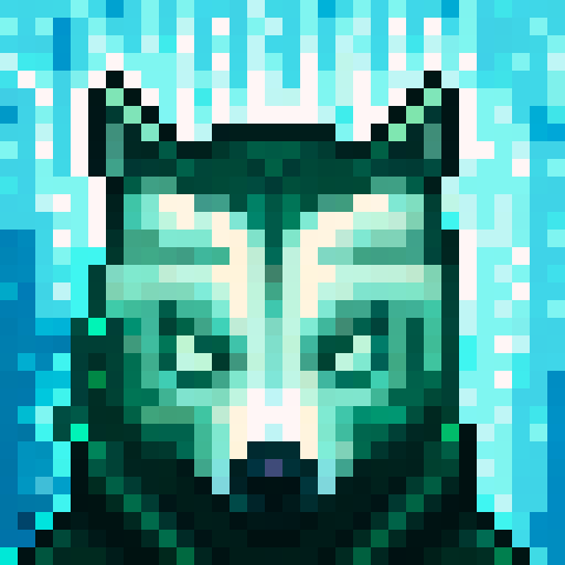 wolf avatar, portrait, glowing eyes
