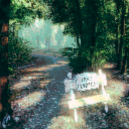 forest trail, long shadows, summer, woodlands, scenic