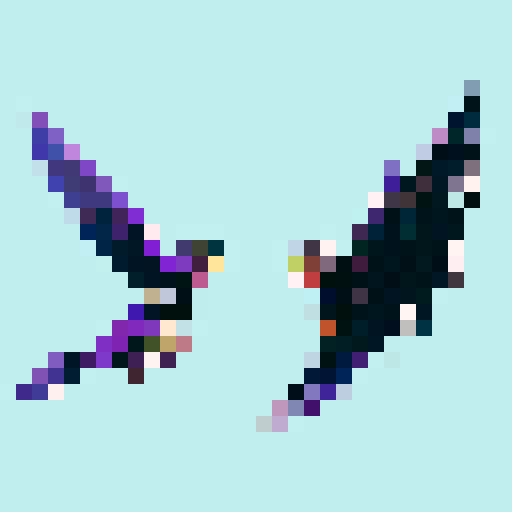 Black and purple wings, wings, feathery, dark, mystical