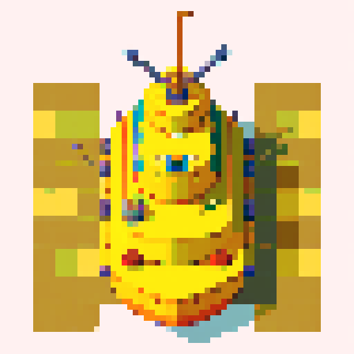 small tank, top-view, Battle City style, game icon, 32x32 pixel art, sRGB, skill art, close up, yellow main color, single turret, intimidating cannons, tracks, pixelated explosions, tranparent background, game sprite, symmetry