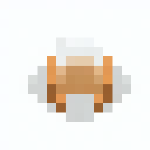 3D small stack of loose tattered papers, light tan center with stained brown edges, transparent pixels around edges, game icon, 16x16, pixel art, close up, portrait