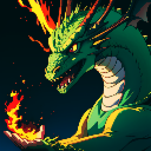 dragon breathing fire