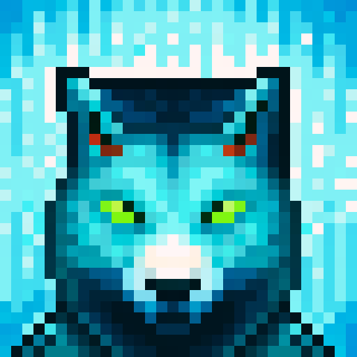 wolf avatar, portrait, glowing eyes