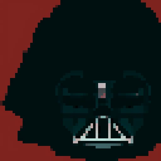 darth vader face close-up with red lightsaber