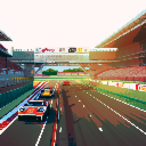 Race, track, cars, grandstands