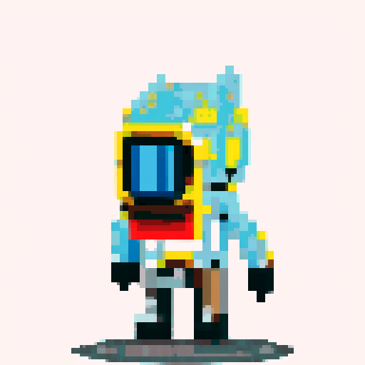 Space explorer exactly like the attached image but in a different space suit
