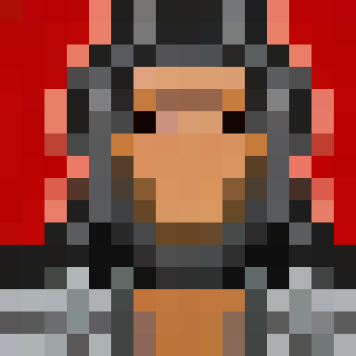 skull, rendered in a 16x16 pixel portrait style