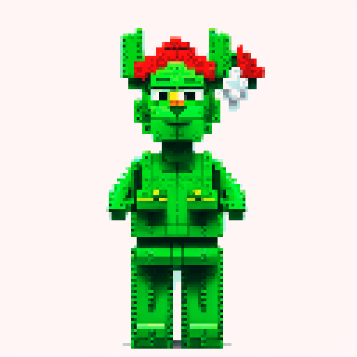Grinch pixel lego 
