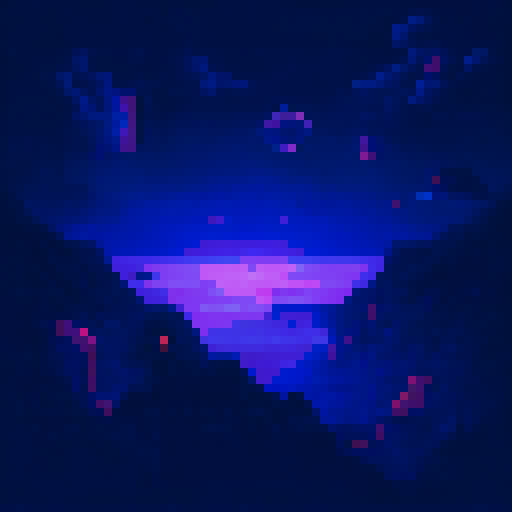 2d asteroid in empty space, retro aesthetic, pixelated details, wireframe outlines, geometric shapes, low-resolution textures, pixel art style, sRGB color space View from above. 