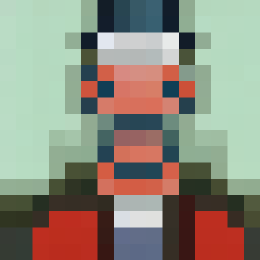 Coffee cup, pixelated with vibrant colors, close up, framed as a game icon in a 16x16 pixel art format, featuring a detailed portrait of steam rising from the brim