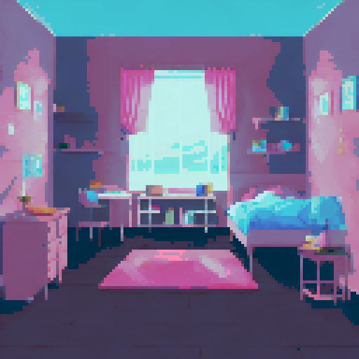 A  teenage witch's bedroom. The room should have a mystical atmosphere.