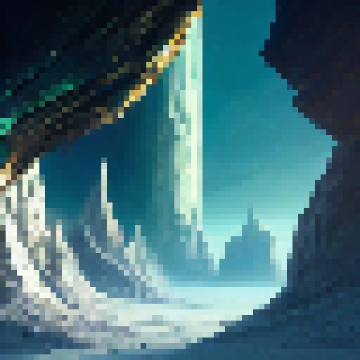 Imagine a majestic white dragon, with shiny and gleaming scales. It is lying on a hill overlooking a medieval-style walled city, located in a green valley surrounded by mountains. The dragon watches the city calmly, watchful but not threatening. The image should have a 8-bit pixel art style, with a detailed and texture-filled design.