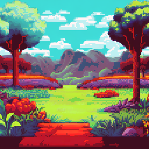 illustration with a meadow, close-up